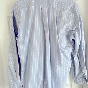 Ralph Lauren Polo button up dress shirt. Blue with white stripe size 15 1/2.